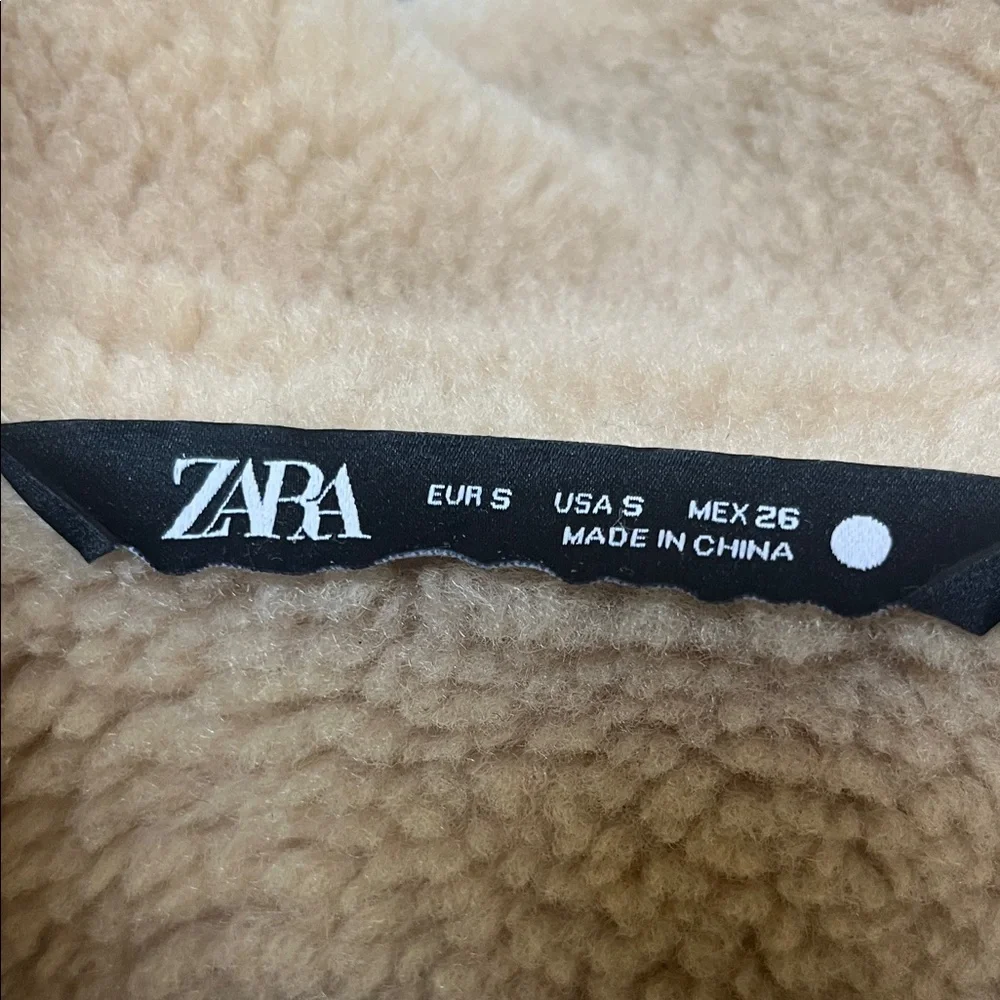 Zara Brown Fleece Jacket - Picture 2 of 5
